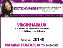 Tablet Screenshot of exotichair4less.com